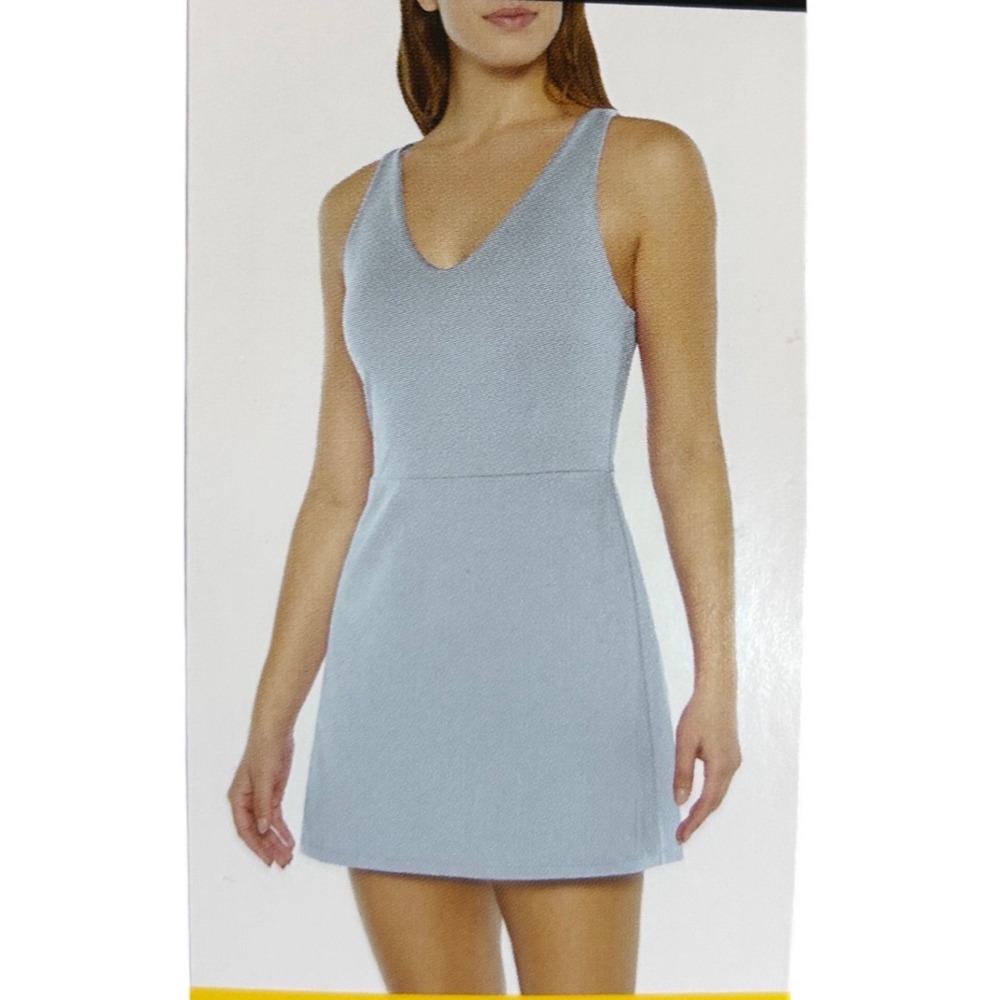 GapFit Athletic Tennis Dress V Neck Sleeveless Light Blue Size Medium